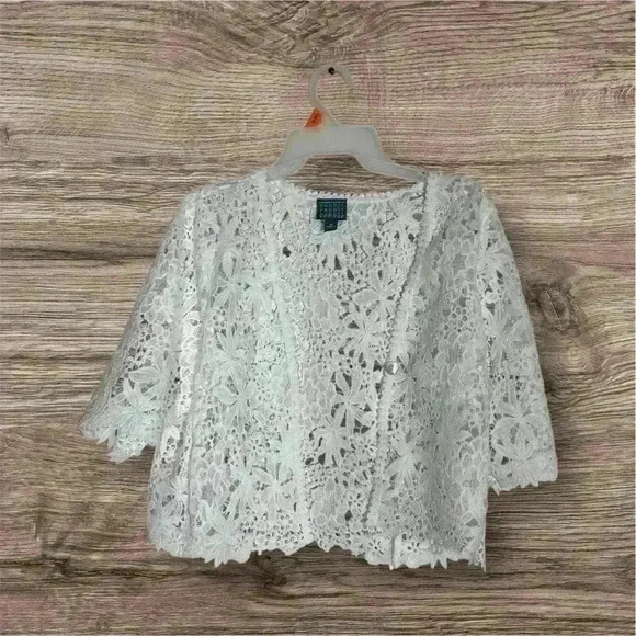 Rabbit Rabbit Rabbit White Crotchet crop Top Size‎ M office siren - Picture 1 of 14